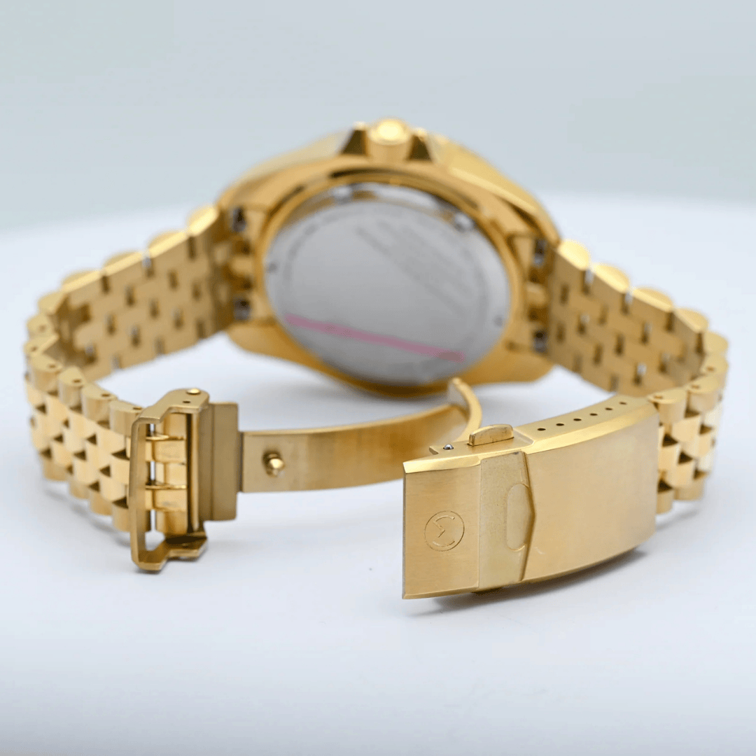 Montre Momentum Champagne Sea Quartz 30 - 42mm Momentum Montre Acier inoxydable plaqué or jaune 081AADBFC-EL-B-BK-B-BK-AGK-BH-AG-B-K10 Montre Champagne Sea Quartz 30 - 42mm - Dépositaire officiel Momentum Canada Mathieu Blanchard Joaillerie