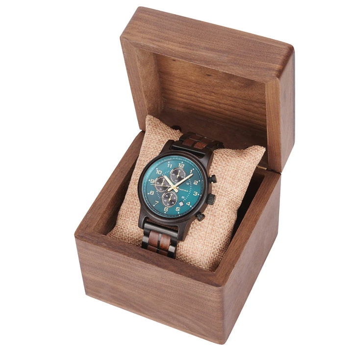Roadtripmadewood Montre en bois Montre Odyssée - Canopée en bois