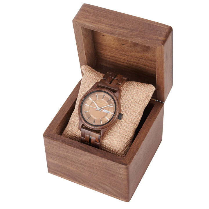 Roadtripmadewood Montre en bois Montre Roadtrip - Torréfaction en bois