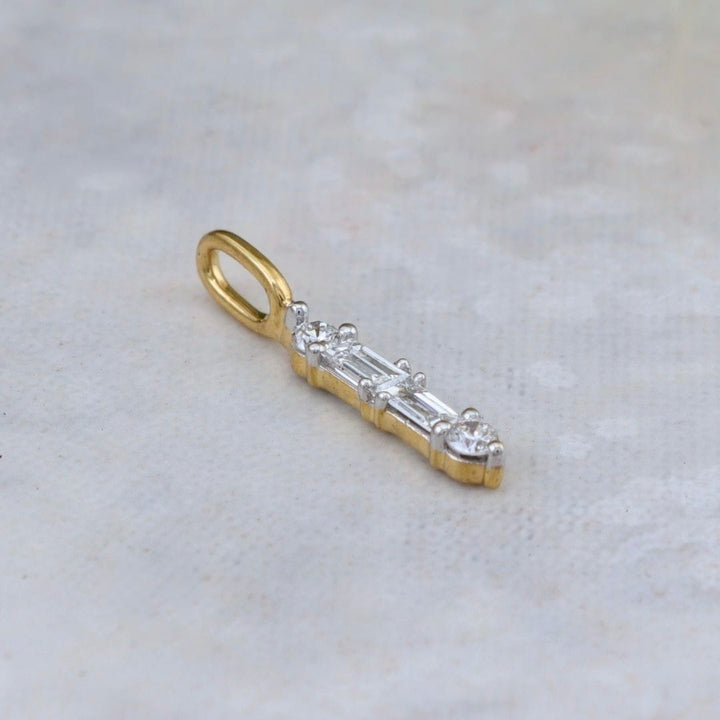 Mathieu Blanchard Collier Pendentif Barre de diamants
