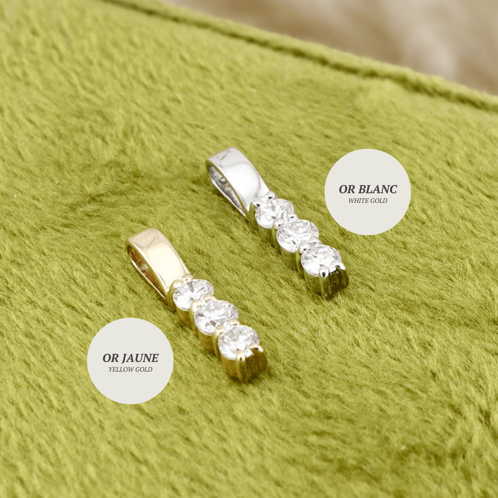 Mathieu Blanchard Collier Pendentif Barre de diamants