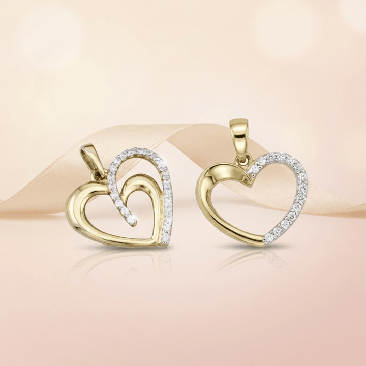 - Colliers Pendentif Coeur en or 10K