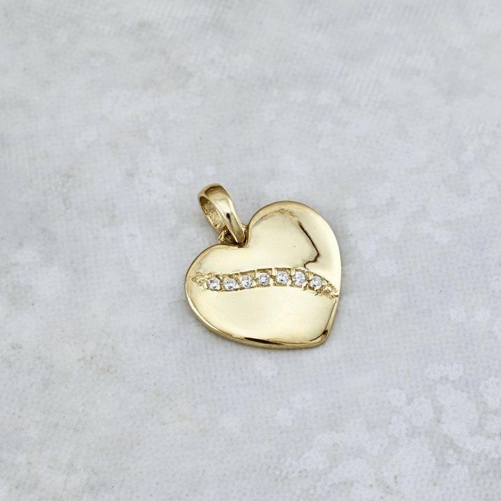 Pendentif Cœur - Colliers Or jaune 10K PED90-18 Pendentif Coeur en or solide 10K | Bijouterie Mathieu Blanchard Mathieu Blanchard Joaillerie