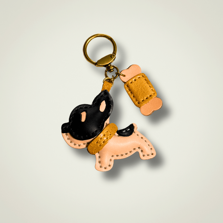 Porte clefs Chien Mathieu Blanchard ACCESSOIRES PPORM20167S Porte-clefs Chien et son os rembourré en cuir | Mathieu Blanchard Mathieu Blanchard Joaillerie
