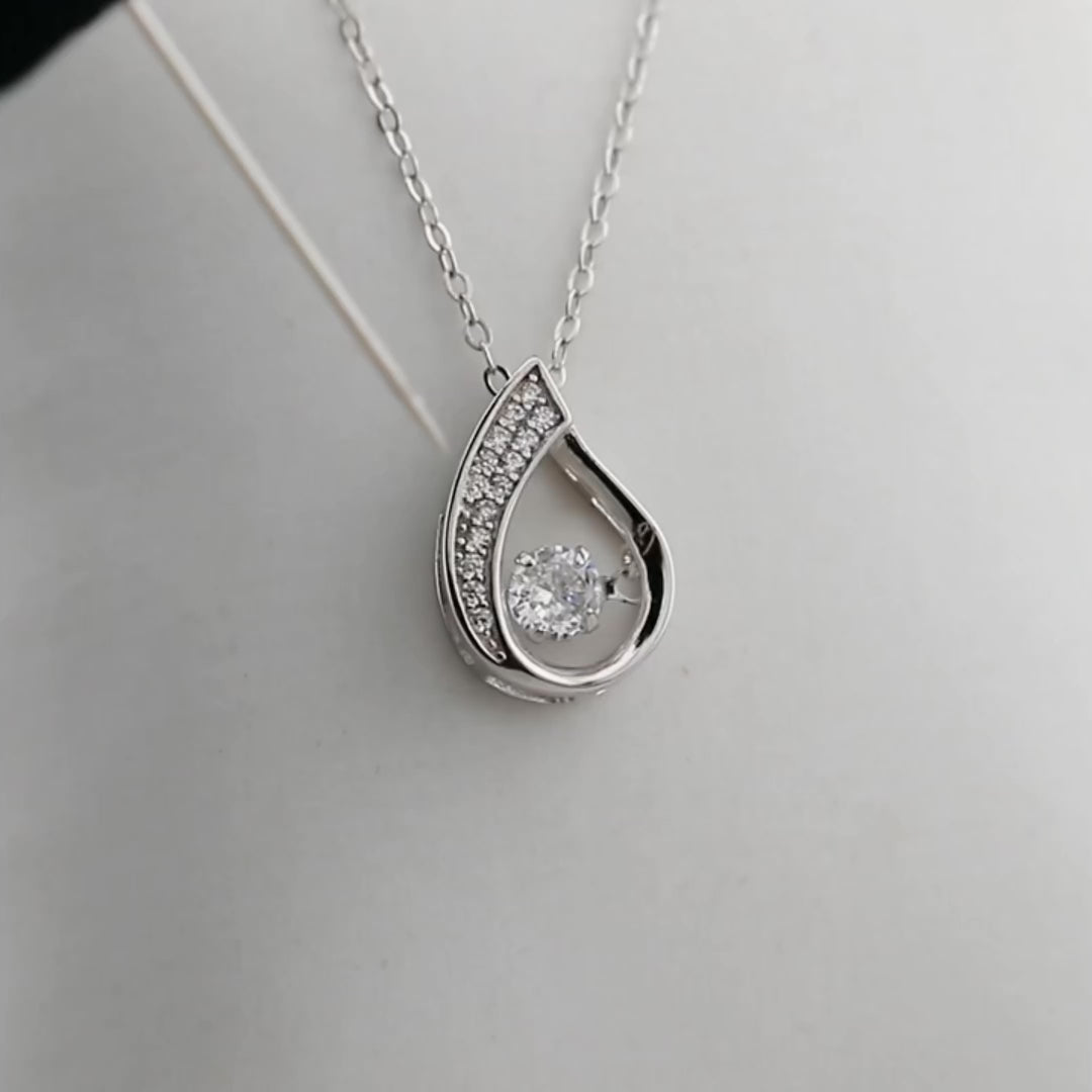 Collier Goutte scintillante en argent sterling