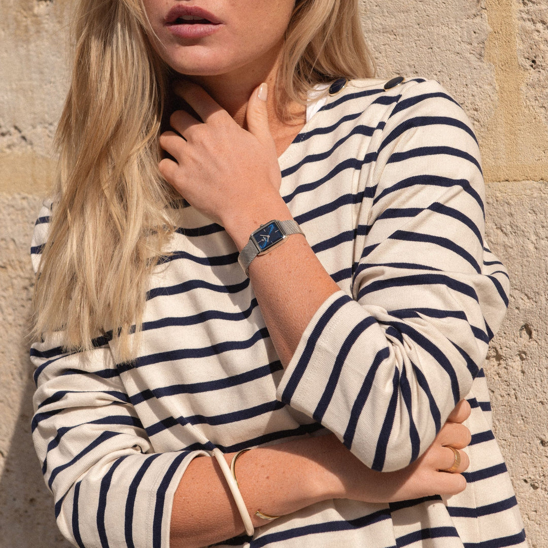 Montre Charlie Paris MONCEAU Acier &amp; Bleu 36 mm