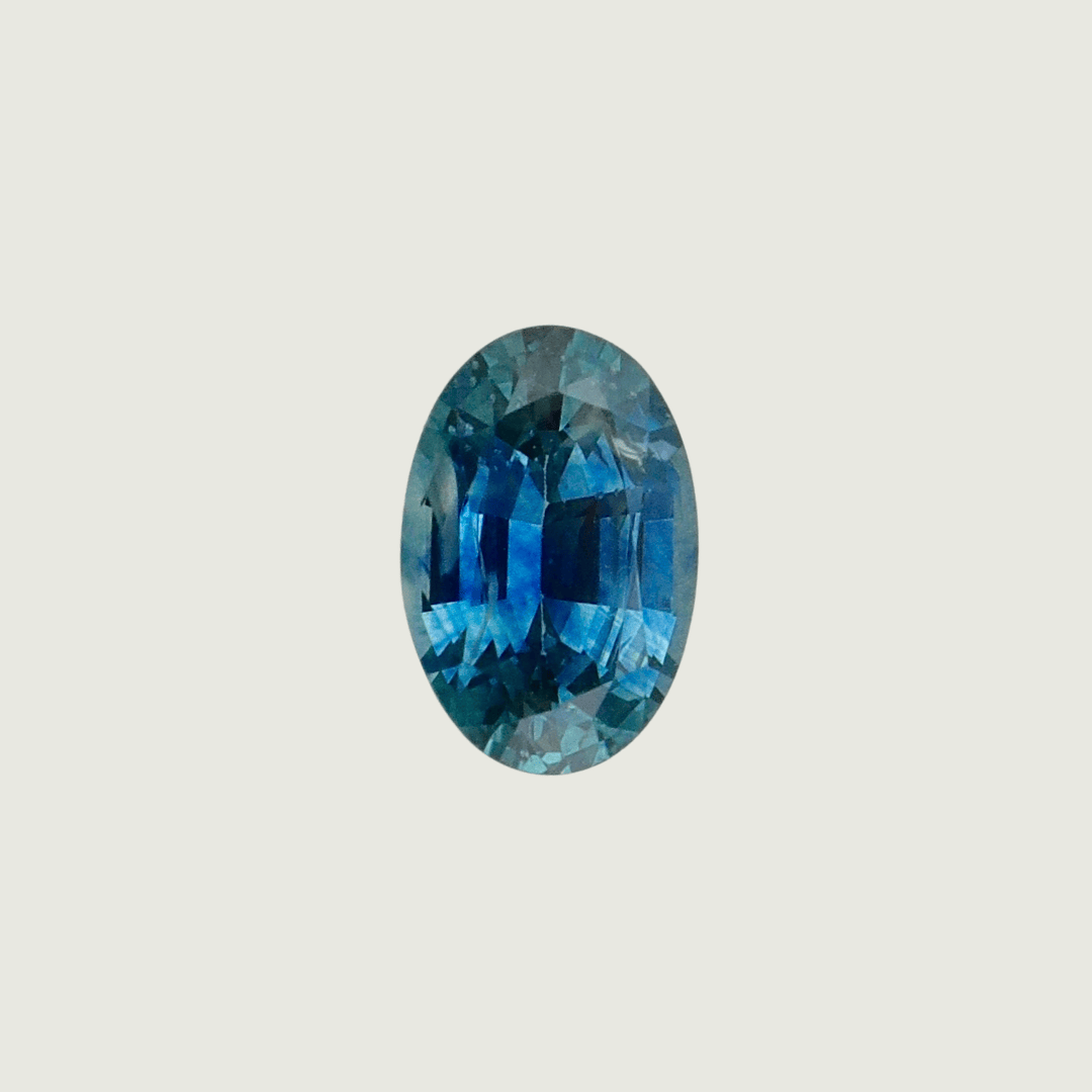 Mathieu Blanchard Saphir Naturel Dry Cottonwood Creek - Montana Taille Oval 4.07 x 6.08 mm