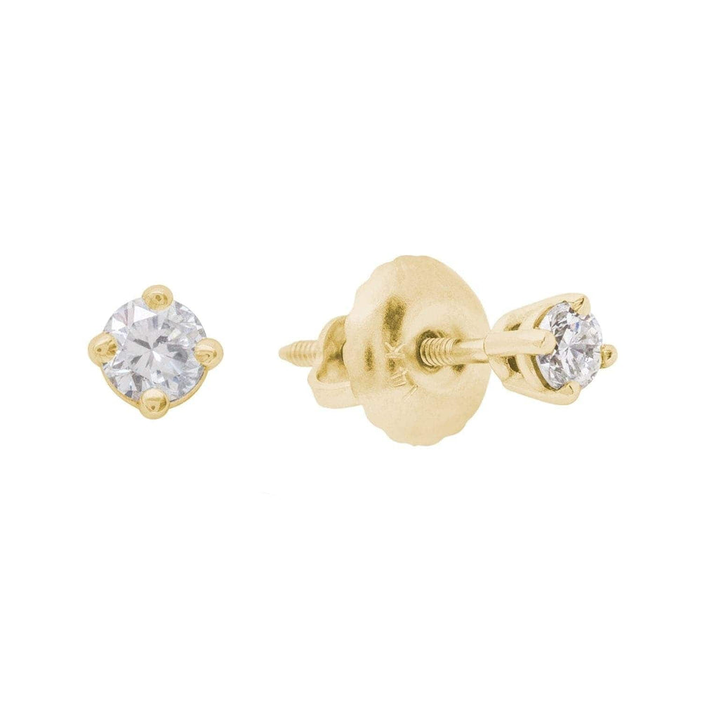 - 1.75mm (total de 10 points) / Doré Boucles d'oreilles Classiques en or 14K et diamants