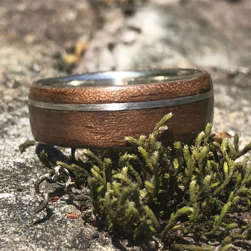 Atelier du bon bouleau Bague en bois et argent sterling personnalisée