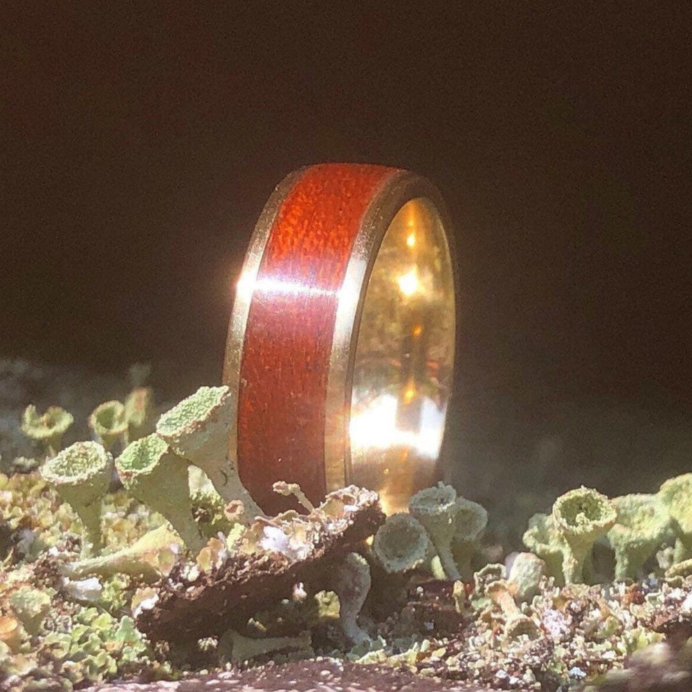 Atelier du bon bouleau Bagues Bague en bois et argent sterling ou or 14K - 18K personnalisée