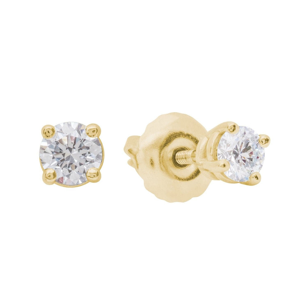 - Boucles d'oreilles Classiques en or 14K et diamants