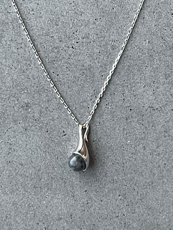 Caroline Néron Colliers Collier Perle de Mère Labradorite et argent sterling