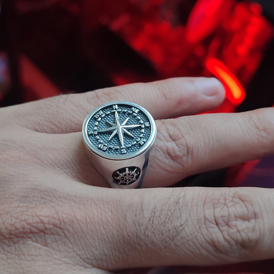 Bague Boussole en argent sterling Collection homme – Mathieu