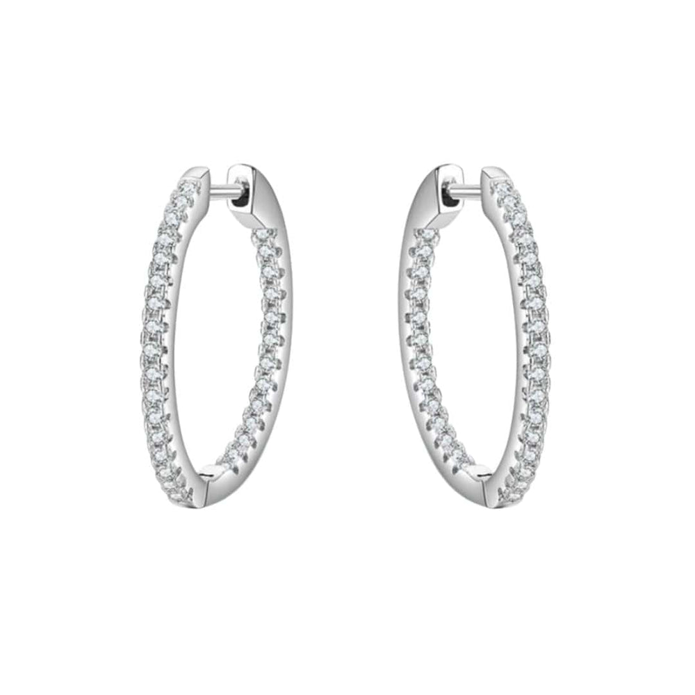 Mathieu Blanchard Boucles d'oreilles Argent Boucles d'oreilles Huggies Scintillante en argent sterling