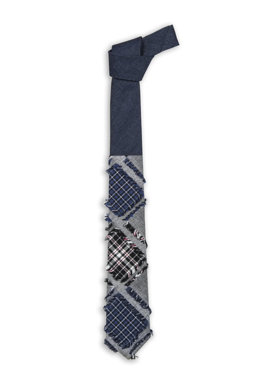 Swell Fellow Cravate 2.5'' x 58'' - Sans le mouchoir assorti / Bleu / 50% Laine 50% Coton Cravate Adamo